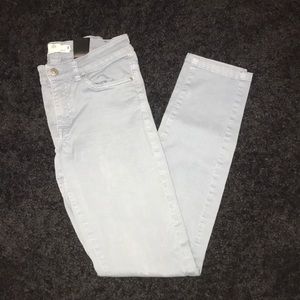 Blue skinny jeans